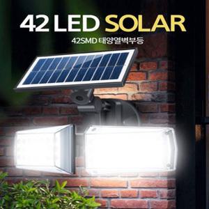 42LED HIGH POWER 태양열충전 솔라라이트 42SMD