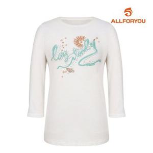 [올포유] 여성 프린팅 7부 티셔츠 AWTRI7154-100