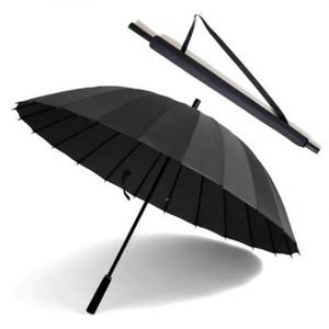 24살대 튼튼한 대형 태풍 킹스맨 검정 장우산 2-3인용 덮개 증정