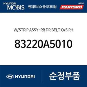 웨더스트립(눈썹몰딩) 리어 도어 벨트 아웃사이 (83220A5010)  올뉴 i30, 더뉴 i30, I30