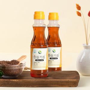통들깨 100% 들기름 300ml 2병(플라스틱용기)