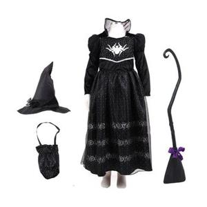 할로윈 마녀 코스튬 드레스 XL 여아동 의상 블랙