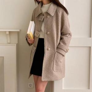 여자 가을 스쿨룩 교복 뽀글 양털 자켓 코트-옷자락[무료배송]