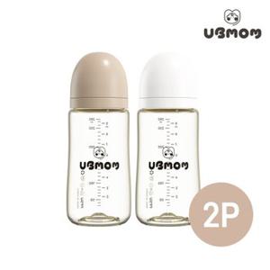 유비맘 NEW PPSU 노꼭지 젖병 280ml 2P