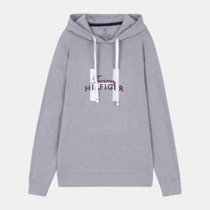 타미 남성용 빅 로고 스웨트 긴소매 후드 티셔츠 그레이헤더 09T4150 GRAY HEATHER