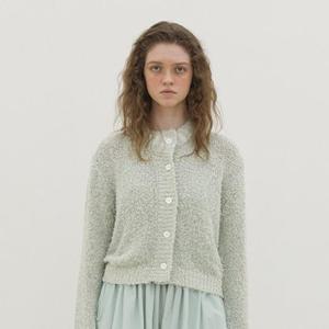 Boucle Cropped Cardigan_MINT