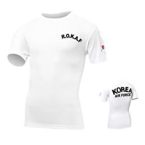 [군헌터] 쿨드라이 ROKAF 공군 흰색 반팔 군대 티셔츠 (S11562599)