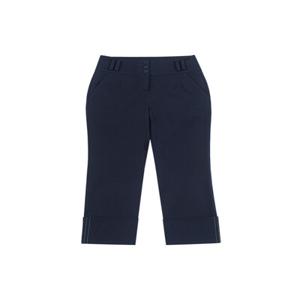 High-Waist Roll Up Pants_Navy (Q0B730349)
