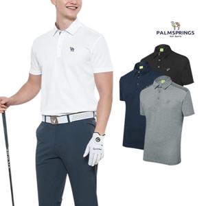 남성 여름 골프웨어 골프 상의 카라티 반팔 티셔츠 L030523M057