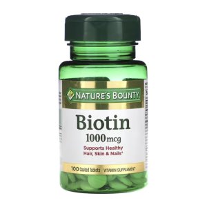 네이처스바운티 비오틴 1000mcg 100캡슐 수용성 비타민 B7