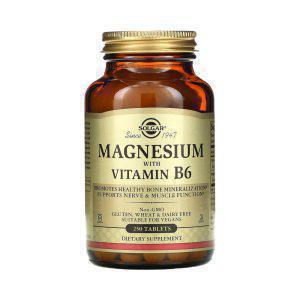 솔가 마그네슘 비타민 B6 함유 250정 Solgar 피리독신 염산염 HCl 수용성비타민