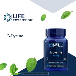 라이프익스텐션 엘 라이신 620mg 100캡슐 L Lysine 콜라겐 단백질 아미노산