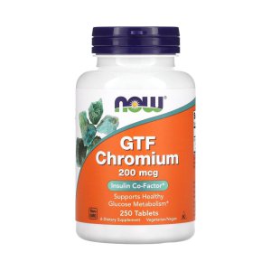 나우푸드 GTF 크롬 200mcg 250정 Chromium 인슐린 포도당 미네랄 비건