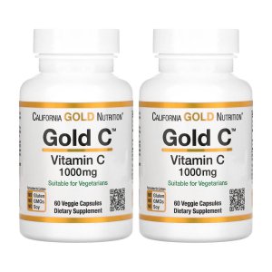 2개 세트 캘리포니아골드뉴트리션 골드C 비타민C 1000mg 60캡슐 아스코르브산 CGN