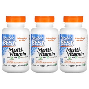 3개 세트 닥터스베스트 멀티 비타민 90캡슐 4세대 엽산 루테인 토코페롤 셀레늄 비오틴