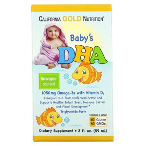 캘리포니아골드뉴트리션 베이비 오메가 3 비타민 D3 59ml DHA EPA 돌 아기