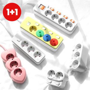 [원플러스원] 아이정 현대 안전 멀티탭 T자 2구 3구 4구 5구 6구 멀티콘센트