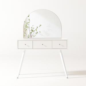 트리티나 자작나무 원목 수납 화장대 + 아치형 거울 포함