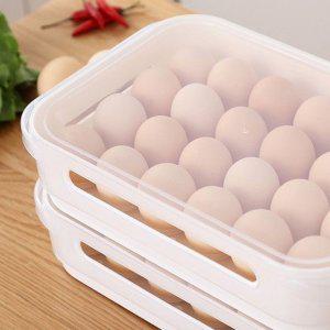 달걀보관 손잡이 신선 냉장고 24홀 에그트레이 커버형
