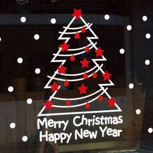 데코 해피 트리 창문 성탄절 크리스마스 창문시트지 2