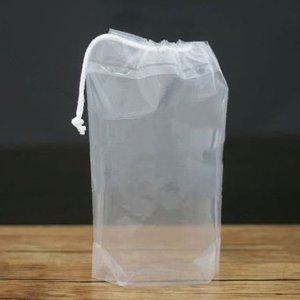 투명 외줄 조리개 비닐파우치 복주머니 100매 40x50+5
