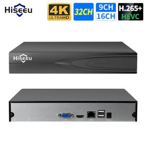 Hiseeu H.265 + HEVC 8CH 16CH 32CH CCTV NVR 4K 8MP 5MP 4MP 3MP 2MP IP 네트워크 비디오 레코더 감시 카메라 시스템 키트