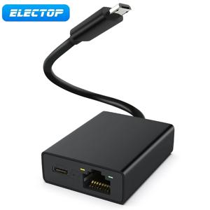 ELECTOP Fire TV 스틱용 이더넷 어댑터, 마이크로 USB-RJ45 이더넷 네트워크 카드, Fire TV 스틱 호환, 4K Max, 1000Mbps