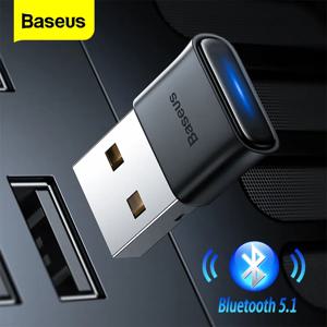 Baseus USB 블루투스 어댑터 블루투스 5.1 5.0 음악 오디오 수신기 송신기 PC 스피커 노트북 무선 마우스 USB 송신기