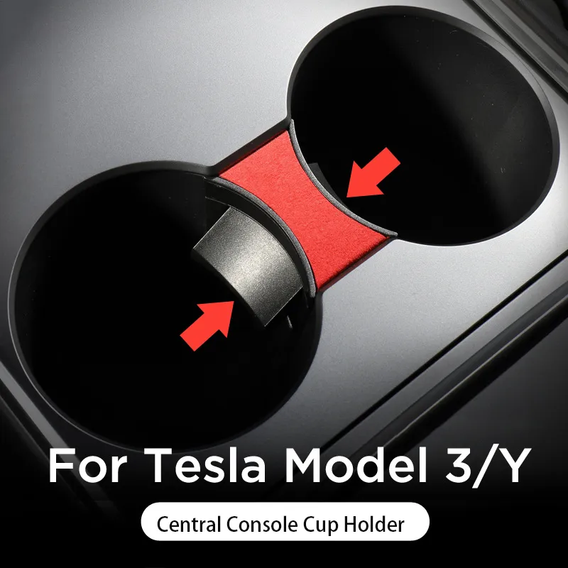 테슬라 모델 3 Y용 컵 홀더, 중앙 콘솔 팔걸이 박스, 컵 슬롯 슬립 리미터, 자동차 액세서리 2021-2023