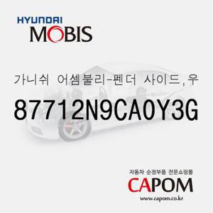 가니쉬-펜더 사이드,우측 (87712N9CA0Y3G) 디올뉴 투싼NX4, 디올뉴 투싼NX4 하이브리드