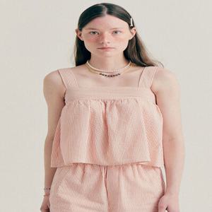[22HS] STRIPE CROP SLEEVELESS - RED