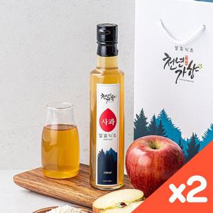 [자연맛남 식초] 사과 천연 발효식초 선물세트 250ml x 2병