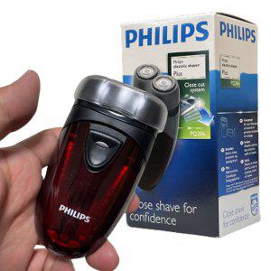 필립스 휴대용 면도기 전기 전동 미니 여행용 휴대 소형 건전지 사용 남성 pq206