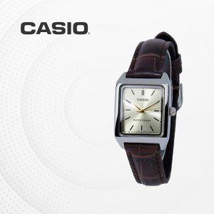 카시오 CASIO LTP-V007L-9E 가죽밴드 여성 손목시계