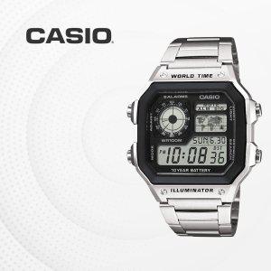 카시오 CASIO AE-1200WHD-1A 사각 커플시계 AE1200
