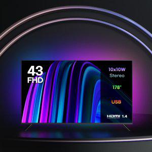 이노스 E4301FC FHD LED TV 제로베젤 클리어쾀 백라이트3년무상