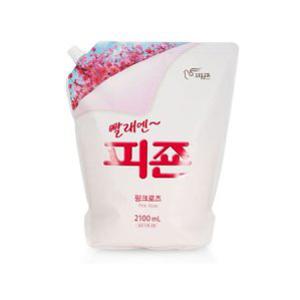 oz 피죤 섬유 유연제 핑크로즈 2.1L 4개 세탁 빨래