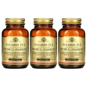 3개 세트 솔가 비타민 D3 콜레칼시페롤 250mcg 120캡슐 지용성 선샤인 비타민