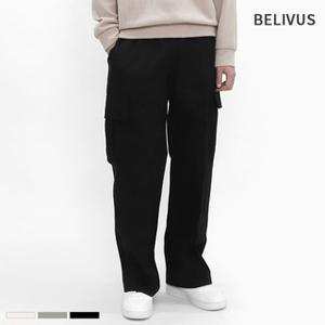 빌리버스 남자 면바지 세미 와이드팬츠 카고 밴딩팬츠 BHL088