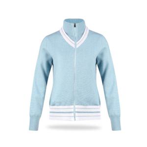 골피아 여성 하이넥 집업 방풍 니트 자켓 LB3W820W