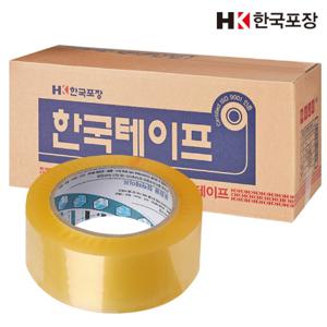 국내산 박스테이프 더블 경포장 80M (투명50개)