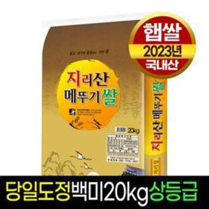  23년햅쌀  명가미곡 지리산메뚜기쌀 백미(20Kg)/상등급/판매자당일직도정 박스포장