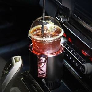 자동차 LED 냉온 컵홀더 텀블러 시즌2 블랙 핑크 (WB09AB0)