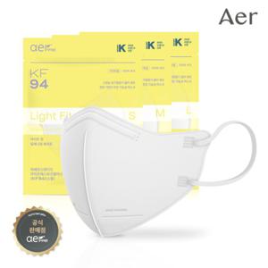 [aer]아에르 라이트핏 KF94 보건용 마스크 10매 화이트(S/M/L)