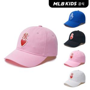 [MLB키즈]24SS 하트 자수 포인트 볼캡 (4color) 7ACPH014N