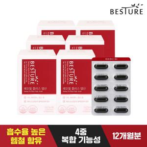 [베스처]헤모철 플러스 엽산 60캡슐*6박스(12개월분)
