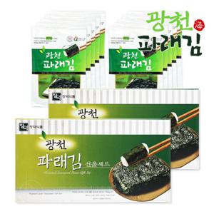 원초듬뿍 고급 광천김 파래김 전장김 선물세트 10봉×2세트