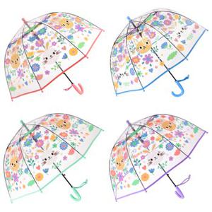 [키즈스퀘어] 유아동용 투명 돔형 우산 토끼 (4color)
