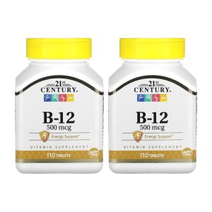 2개 세트 21세기 센트리 비타민 B12 500mcg 110정 시아노코발라민 수용성 칼슘