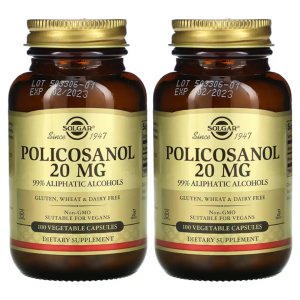 2개 세트 솔가 폴리코사놀 20mg 100캡슐 쿠바산 사탕수수 추출 Policosanol